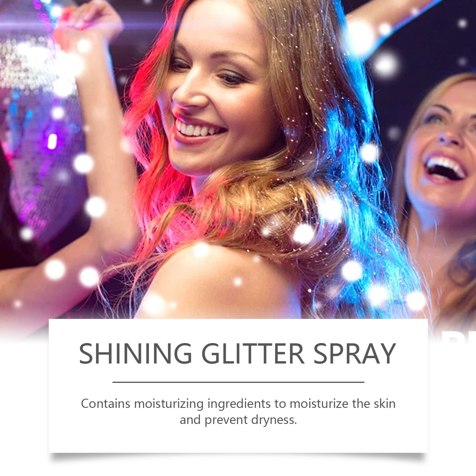 Brightening Glitter Spray, Glitter Highlight Spray Natural Stereo Long-Lasting Brightening Glitter