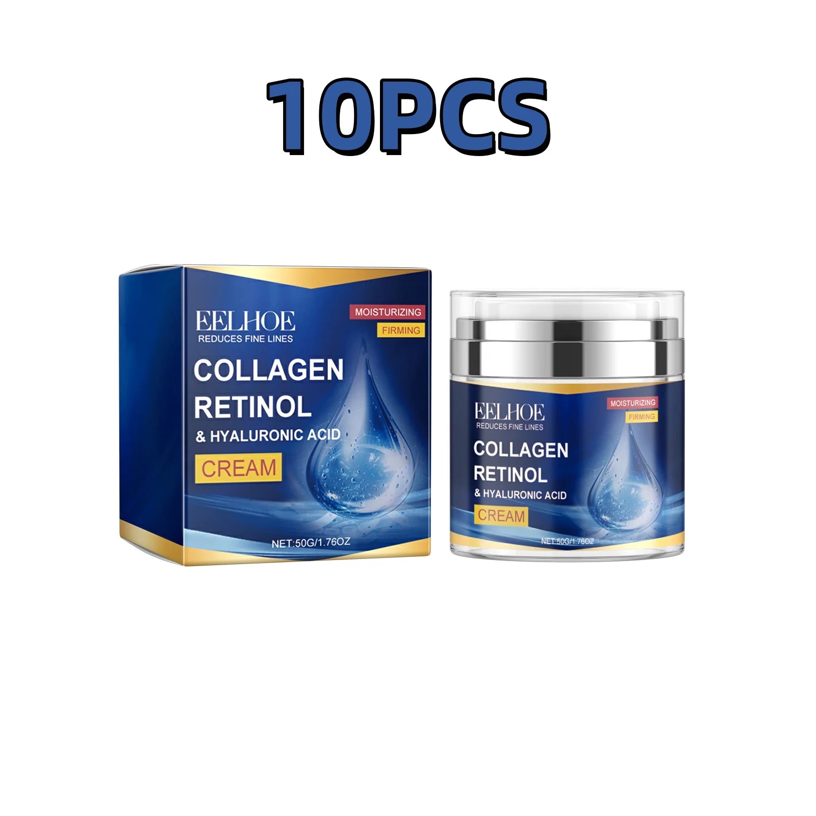 50g Eelhoe Collagen Moisturize Face Cream Reduce Fine Lines Enhance Facial Skin Natural Deep Firm Repair Brighten Face Cream