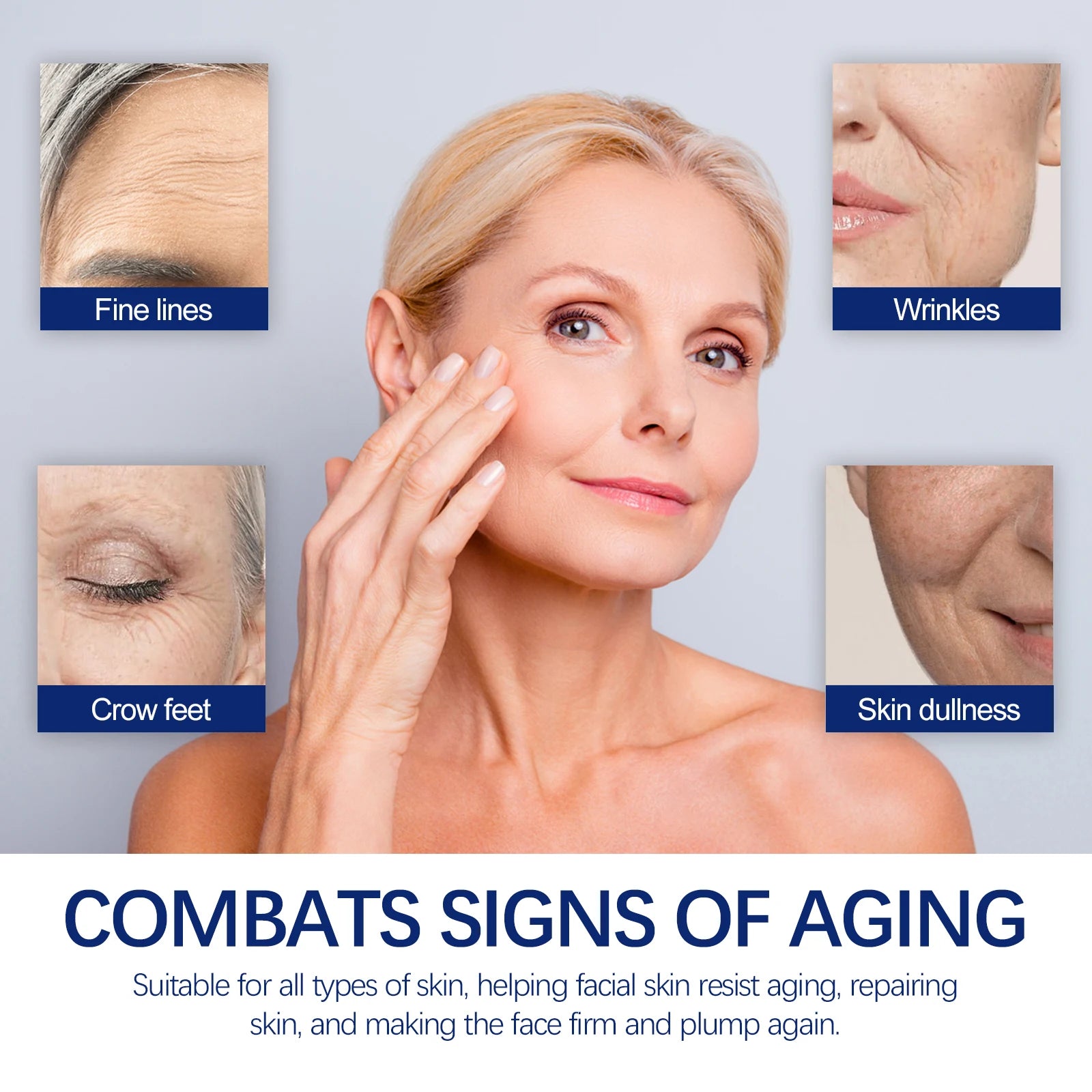 50g Eelhoe Collagen Moisturize Face Cream Reduce Fine Lines Enhance Facial Skin Natural Deep Firm Repair Brighten Face Cream