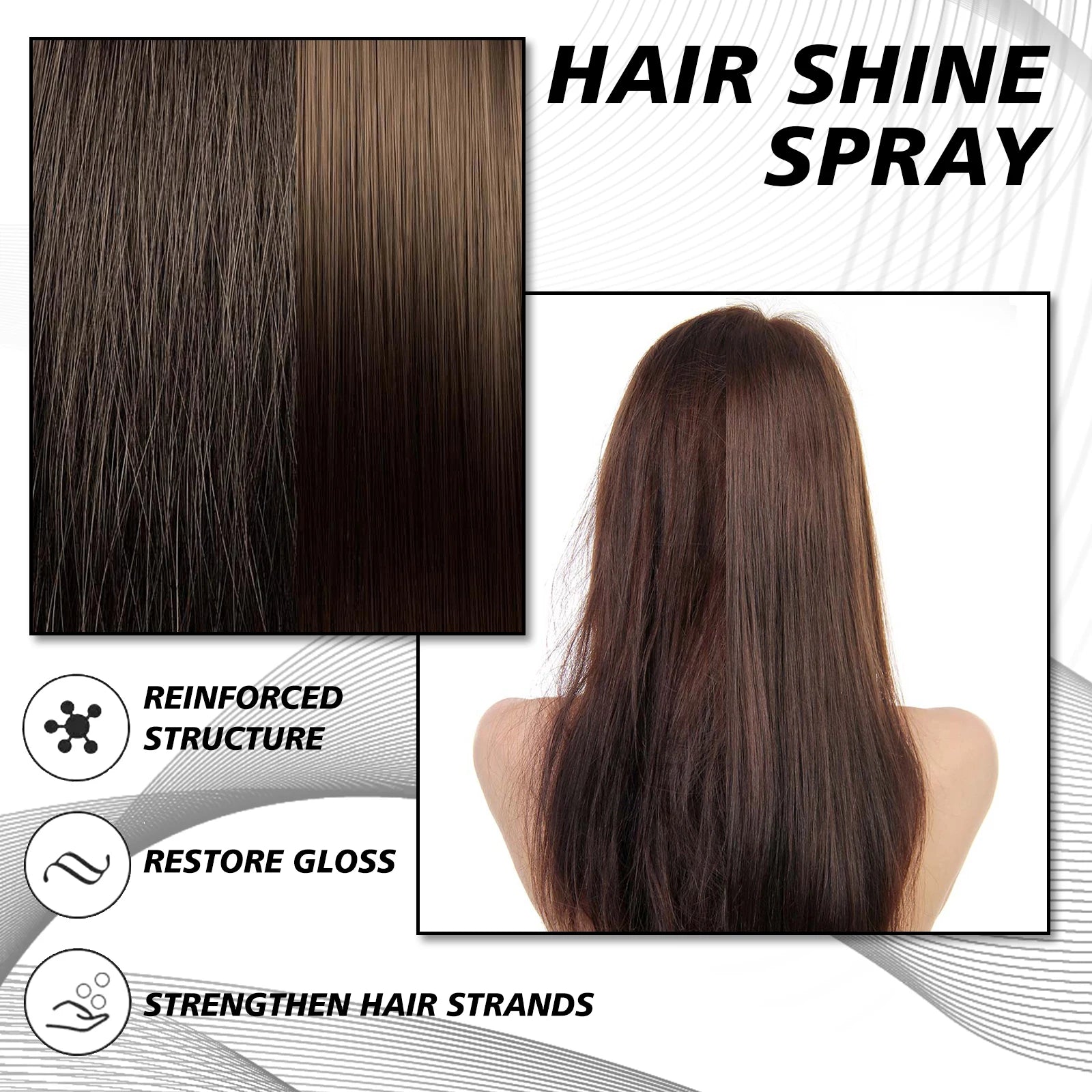 EELHOE Hair Brightening Spray Repairs Dry Hairy Hair Moisturizing Care Spray Luster Hair Care Suitable for Various Hair Types