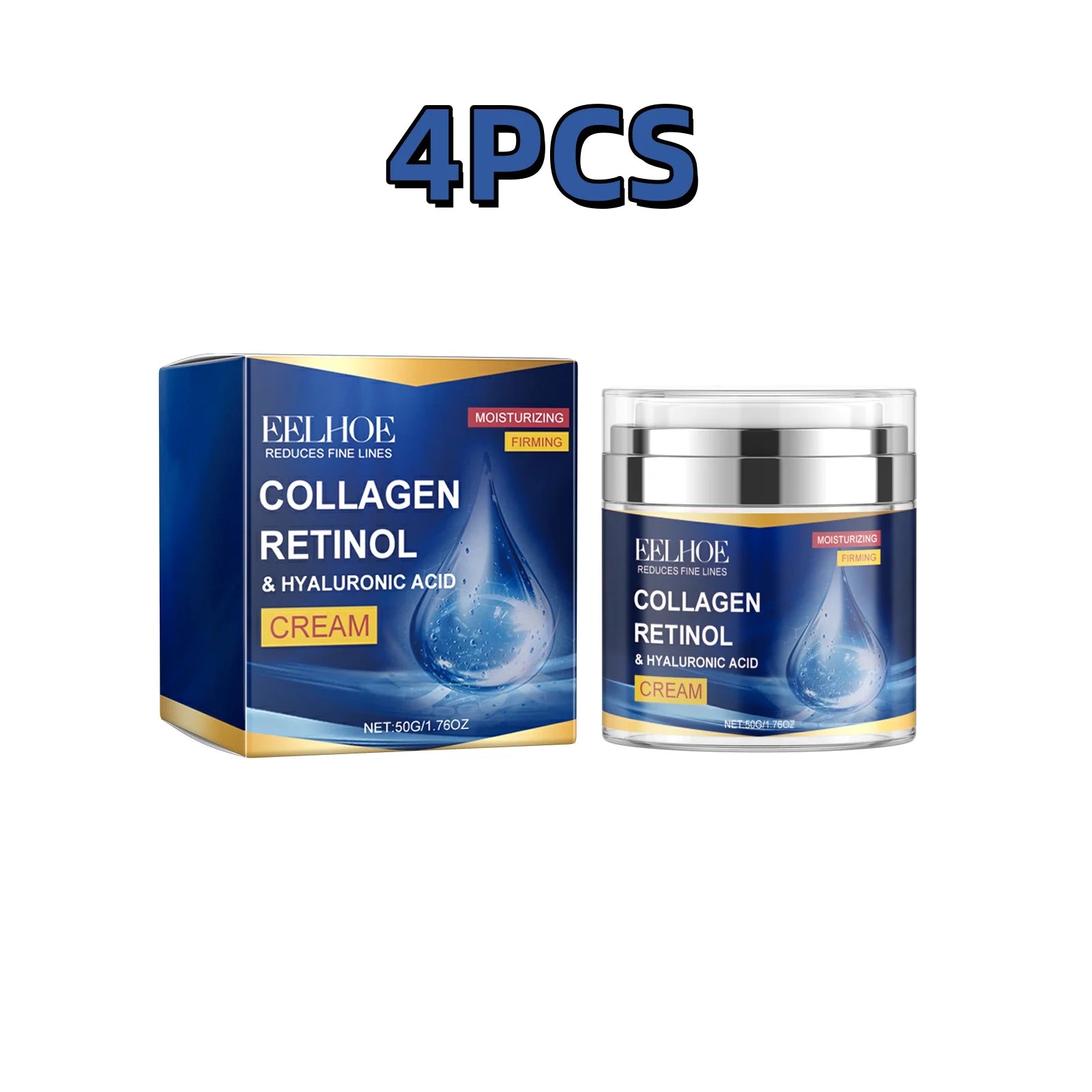 50g Eelhoe Collagen Moisturize Face Cream Reduce Fine Lines Enhance Facial Skin Natural Deep Firm Repair Brighten Face Cream