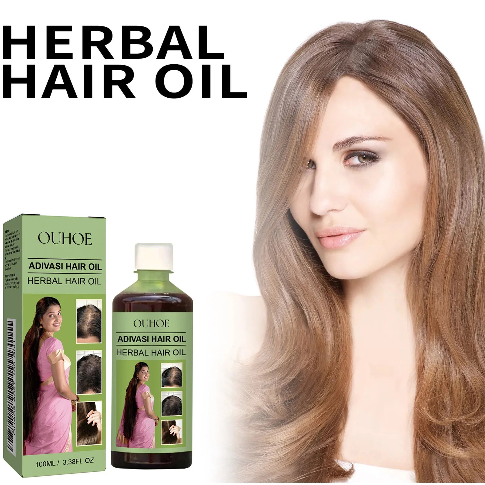 Ouhoe Herbal Hair Care Oil Temperature And Nourishing Scalp Strengthening Hair Cleaning Scalp Care Nourishment Softening Hair