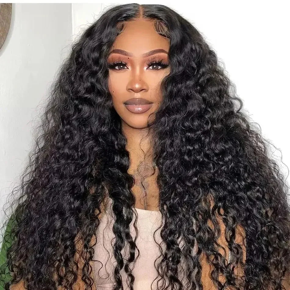 Lafino Glueless Wigs 13x4 Lace Frontal Curly Human Hair Wig Deep Wave Lace Front Wig 13x6 Water Wave Lace Front Wig Wear And Go