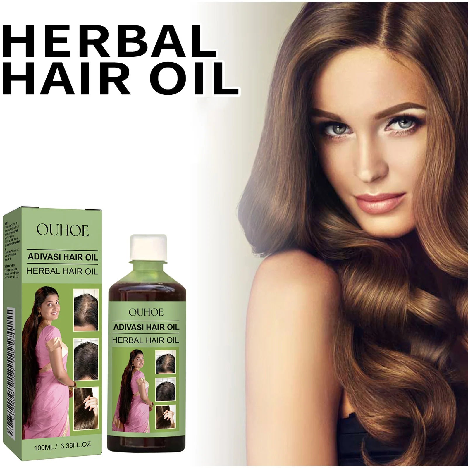 Ouhoe Herbal Hair Care Oil Temperature And Nourishing Scalp Strengthening Hair Cleaning Scalp Care Nourishment Softening Hair