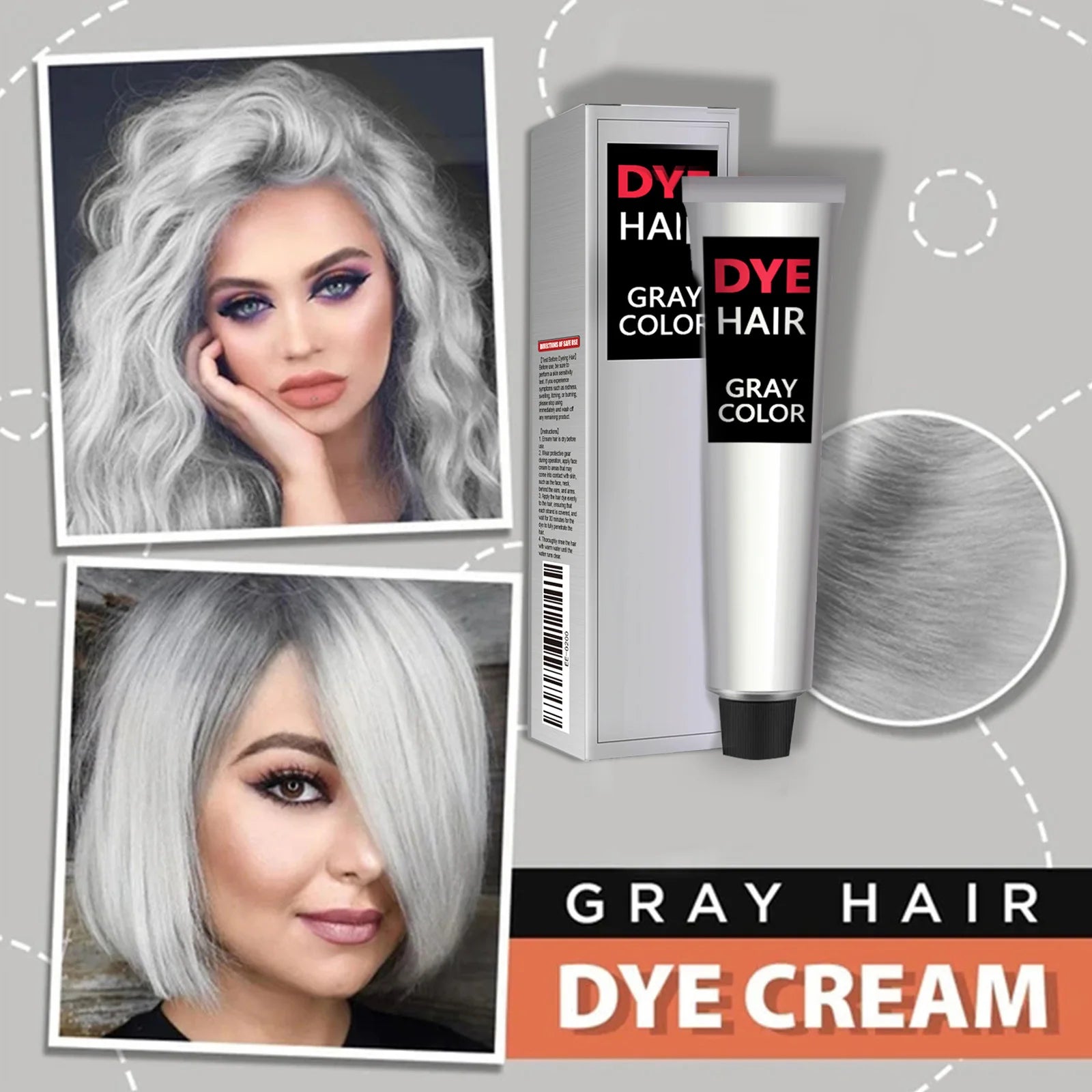 100ml Eelhoe Hair Dye Smoked Ash Punk Style Party Diy Fashion Trend Natural Plants Permanent Gentle Hair Dye Styling Paste