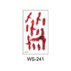 Waterproof Halloween horror wound scar face disposable temporary tattoo scar tattoo sticker