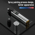 Portable LED Display Nose Hair Remover Electric Nose Hair Trimmer USB Charging Safety Face Hair Cleaning Care Kit