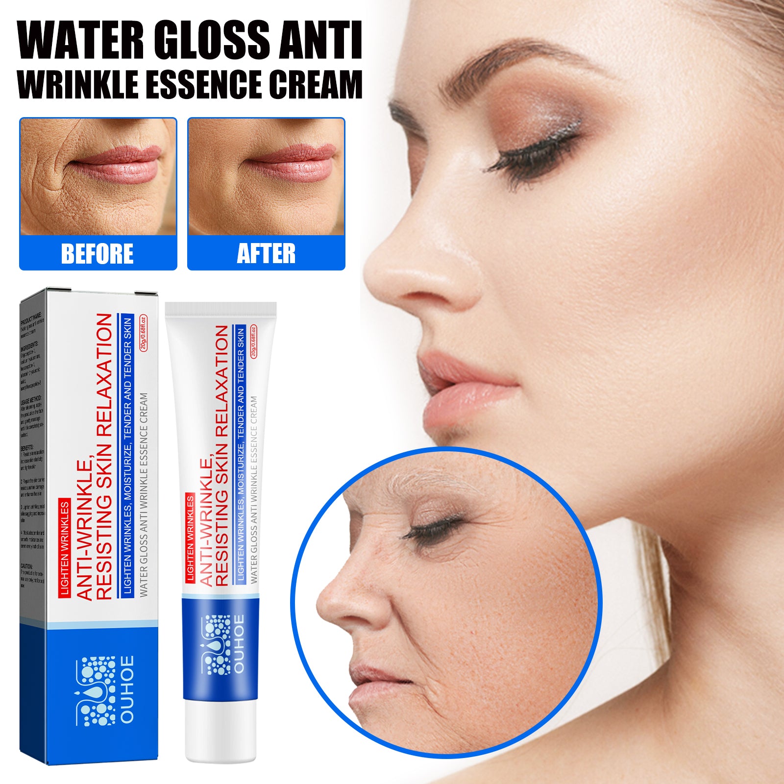 Hydrating Anti-Wrinkle Essence, Smoothing Fine Lines, Hydrating Firming Skin And Anti-Aging Essence