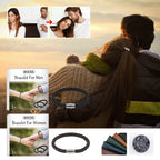 Couple Bracelet, Pu Leather Rope Woven Men's And Women's Style Personality Simple Style Couple Bracelet Fashion Accessories