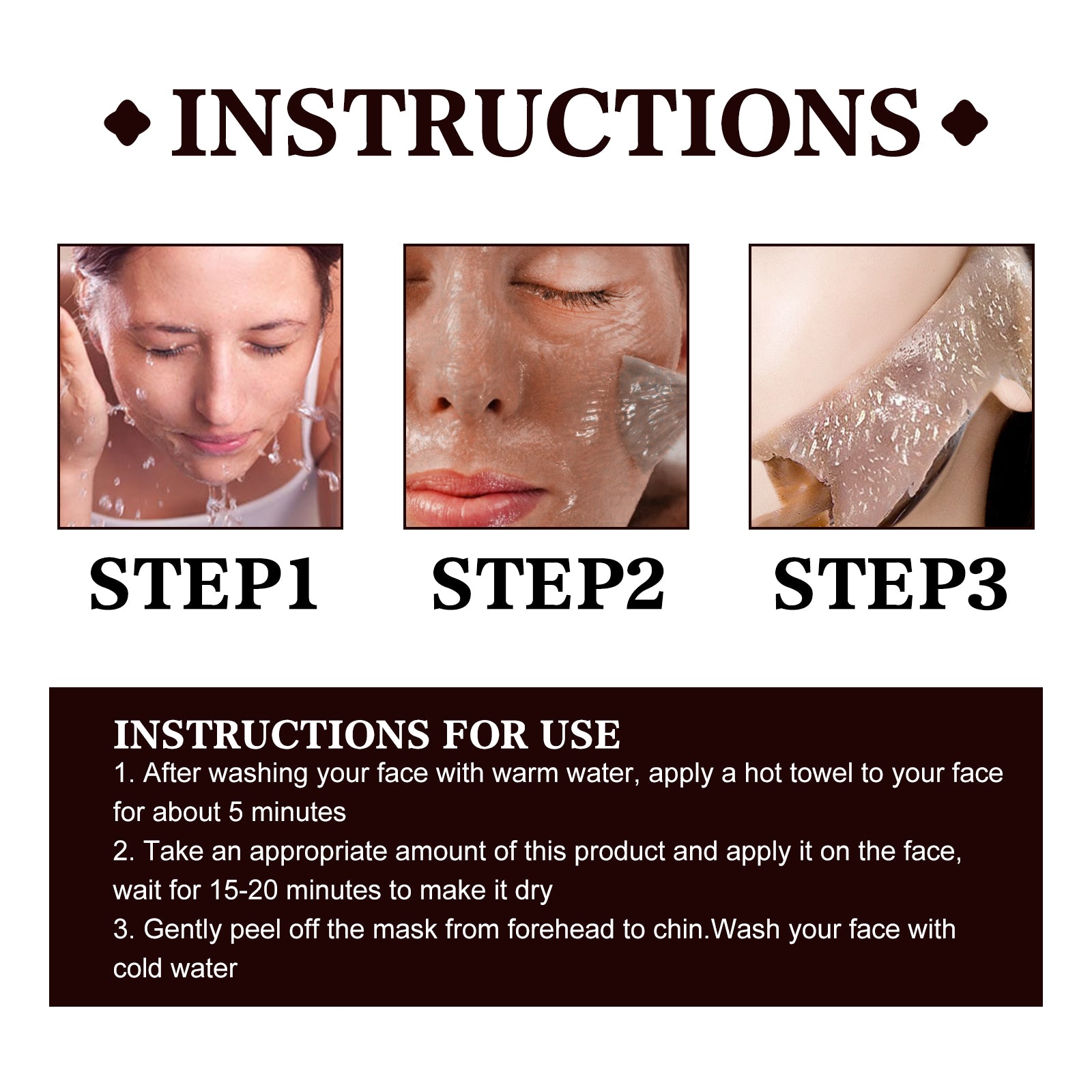 Black Tea Extract Cleansing Mask, Clean And Delicate Pore Brightening Skin Rejuvenating Daub Type Facial Mask