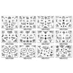 Halloween tattoo stickers, face stickers, spider web face stickers, tattoo stickers, waterproof, dark style, funny makeup stickers, temporary stickers