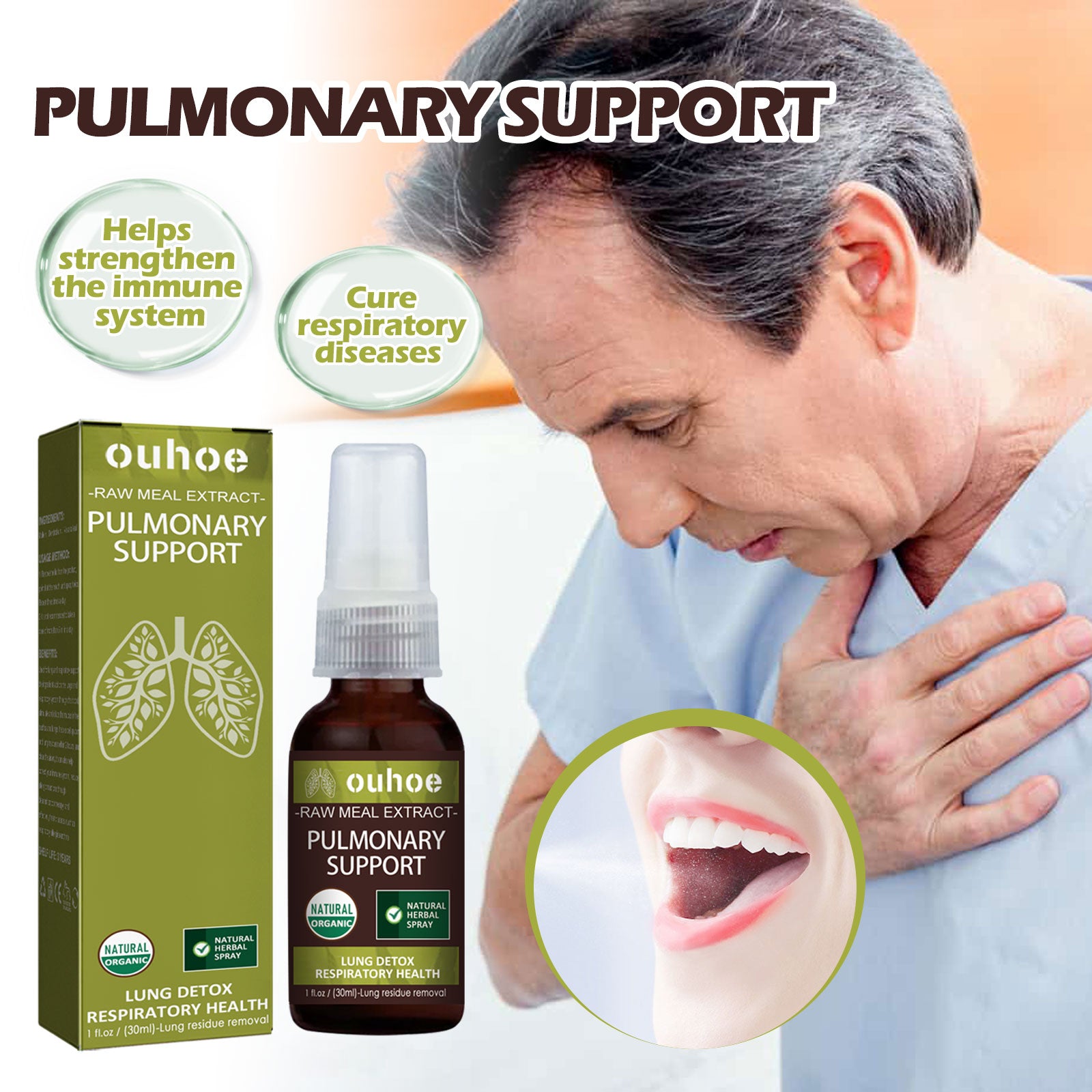 Herbal Treatment Spray Relieves Phlegm Dry, Itchy Throat Breath Refreshing Body Treatment Oral Spray