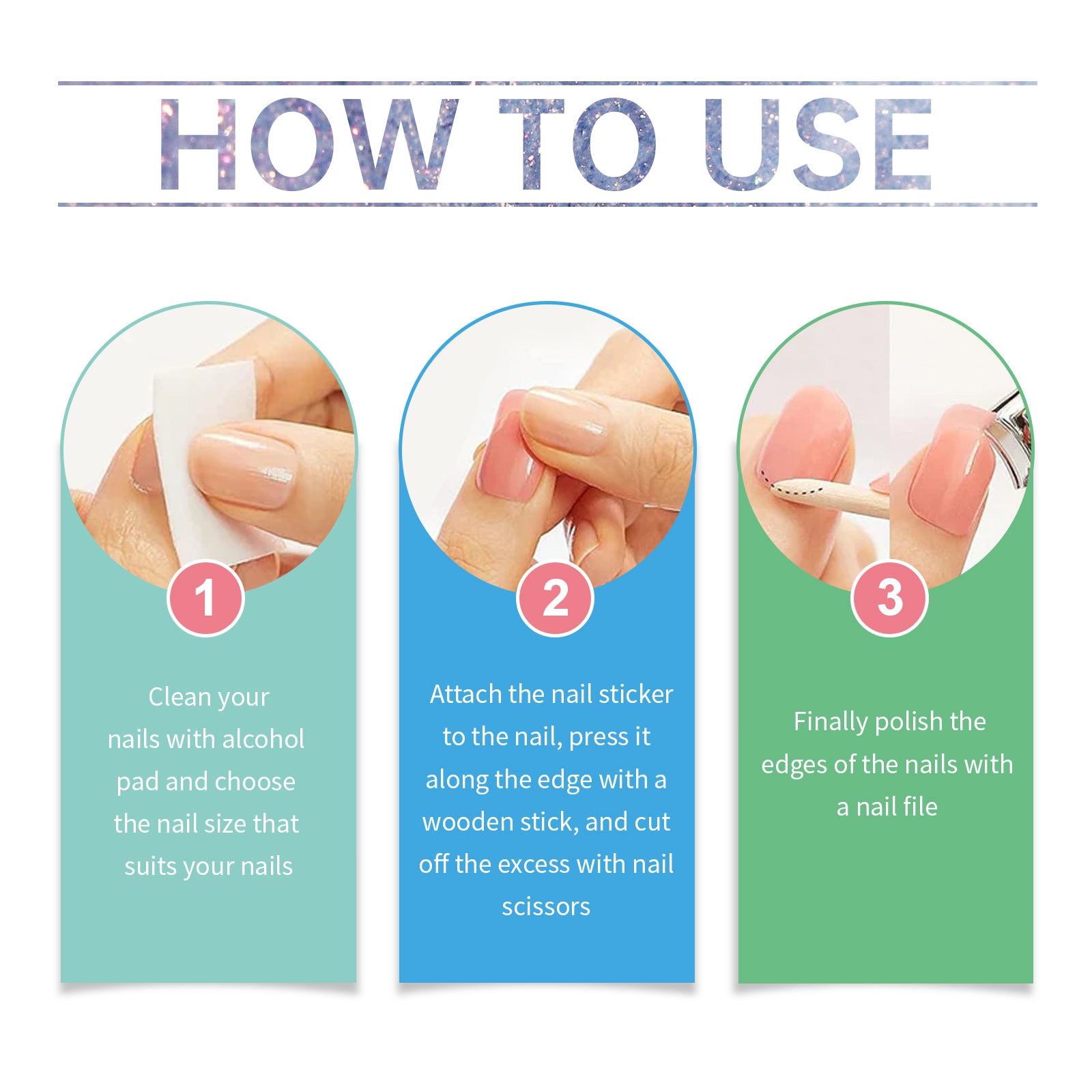 Soft Gel Nail Sticker Set Nail Paper Mini Fresh Shimmer Minimalist Soft Nail Sticker