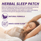 Herbal Sleep Patch, Care For Sleep, Relax And Relieve Body Pressure Body Health Care Point Patch