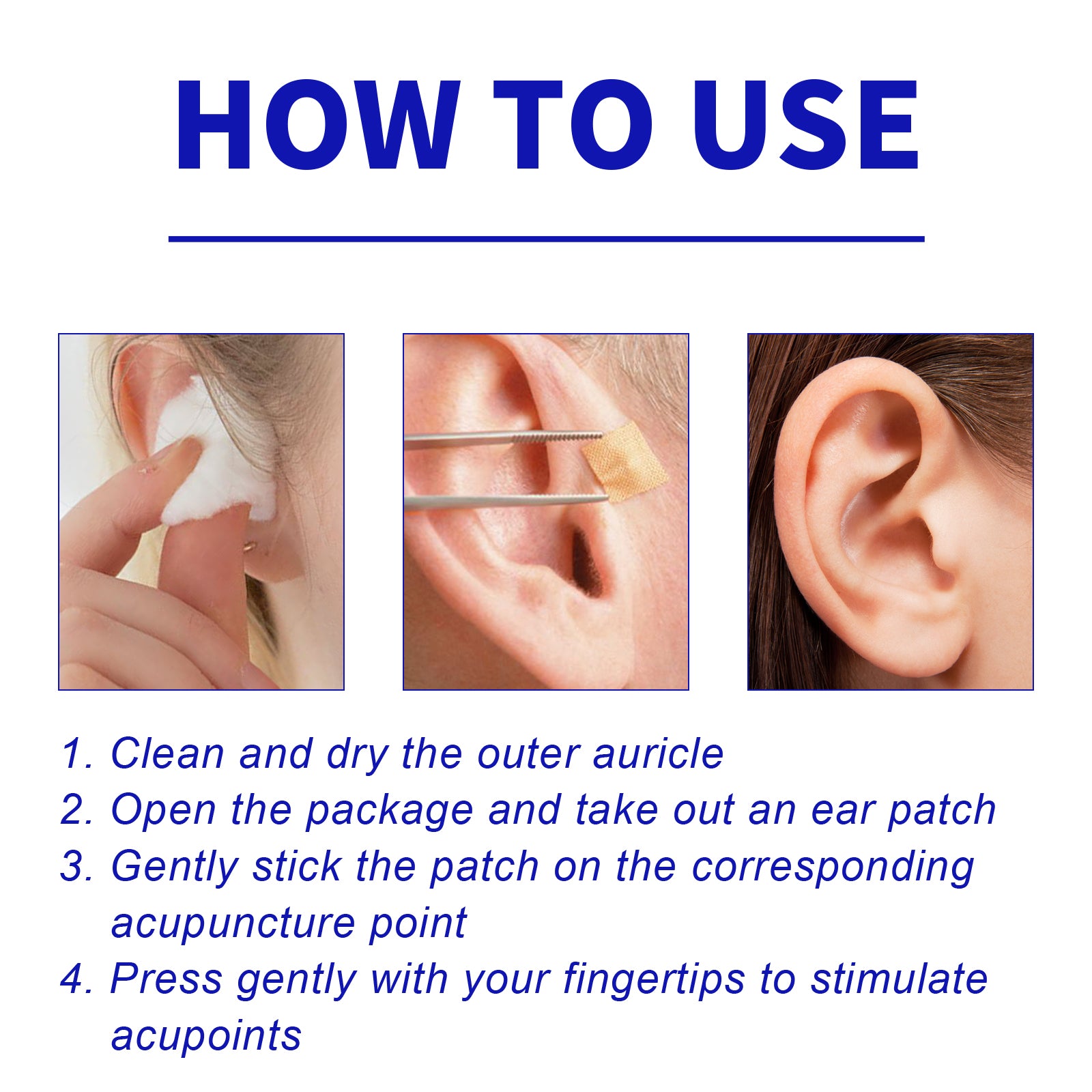 Magnetic Point Ear Acupoint lymphatic Cleansing Pads, Relieve Lymphatic Swelling Body Sculpting Body Care Ear Point Patch