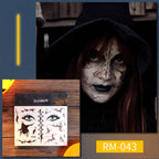 Halloween scar tattoo stickers, simulated facial fake wounds, horror stickers, face stickers, waterproof makeup stickers