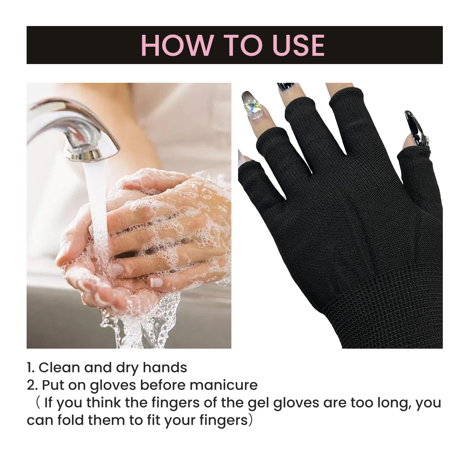 Anti-UV Glove, Anti-Suntan Hand Baking Lamp Blocking Gloves For Nail Lighting
