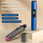 Portable LED Display Nose Hair Remover Electric Nose Hair Trimmer USB Charging Safety Face Hair Cleaning Care Kit