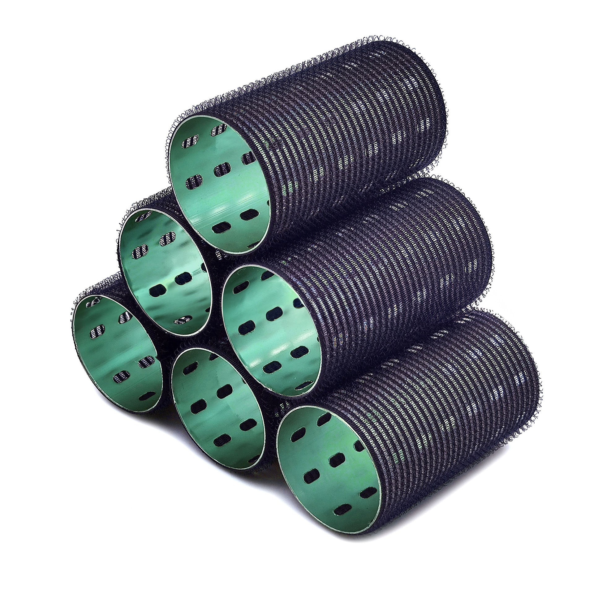 Extra-Long Aluminum Core Curling Barrels, 5x9cm Colorful Aluminum Heat-Conducting Curlers for Fluffy Bangs with USB Self-Adhesiv