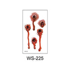 Waterproof Halloween horror wound scar face disposable temporary tattoo scar tattoo sticker