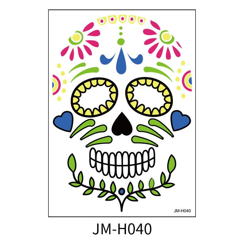 Halloween Face Tattoo Stickers Makeup Ball Funny Makeup Temporary Stickers