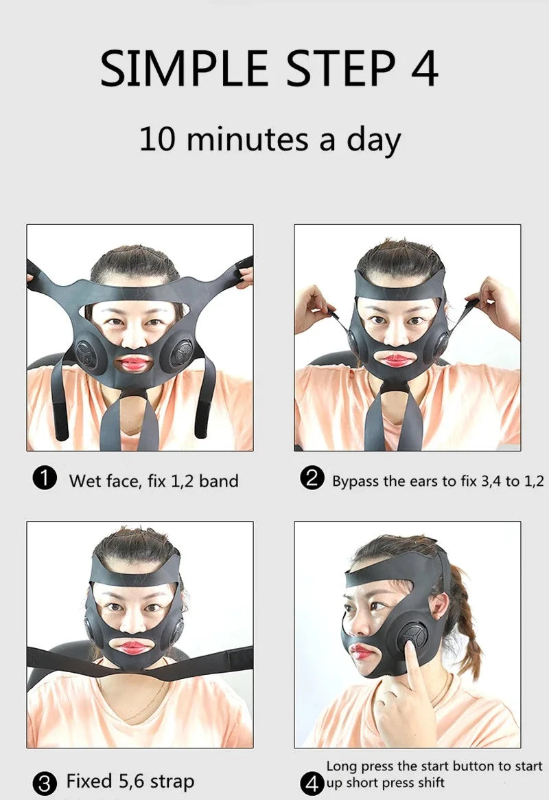 Facial Lifting Machine: Electric V - shaped Cheek Mask for Slimming, V - Line Lift & Bandage Therapy