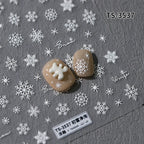 New Christmas Snowflakes Bows Bells Rhinestones Nail Art Sticker Self-adhesive Nail Art Decals Charms for Nails