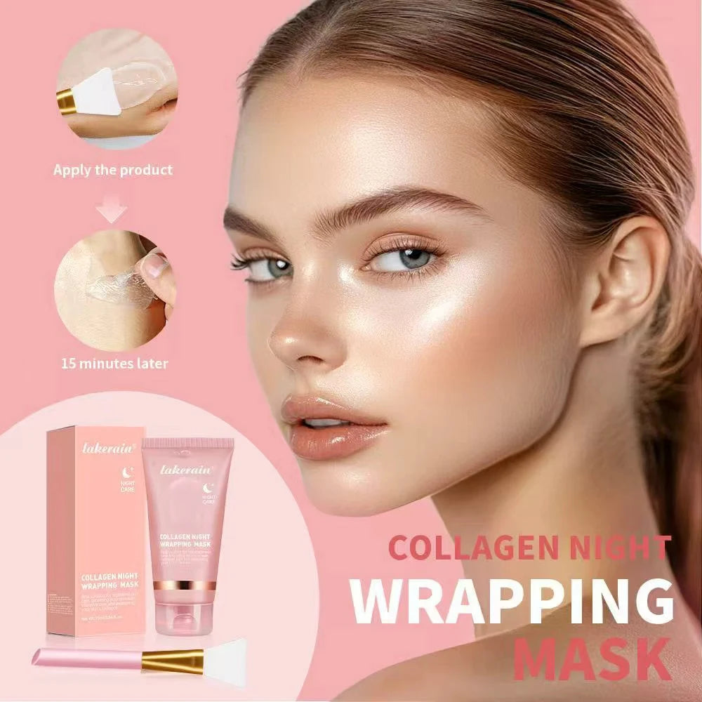 Collagen Peel-off Mask Moisturizing Deep Cleansing Anti Wrinkle Face Skin Care Masks Hydrating Overnight Collagen Mask Cream.