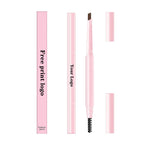Eyebrow Pencil Waterproof Natural Long Lasting Smooth Blendable High Pigment Brow Pencil Eye Makeup Pink Box Custom Logo 10pcs