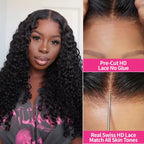 Lafino Glueless Wigs 13x4 Lace Frontal Curly Human Hair Wig Deep Wave Lace Front Wig 13x6 Water Wave Lace Front Wig Wear And Go