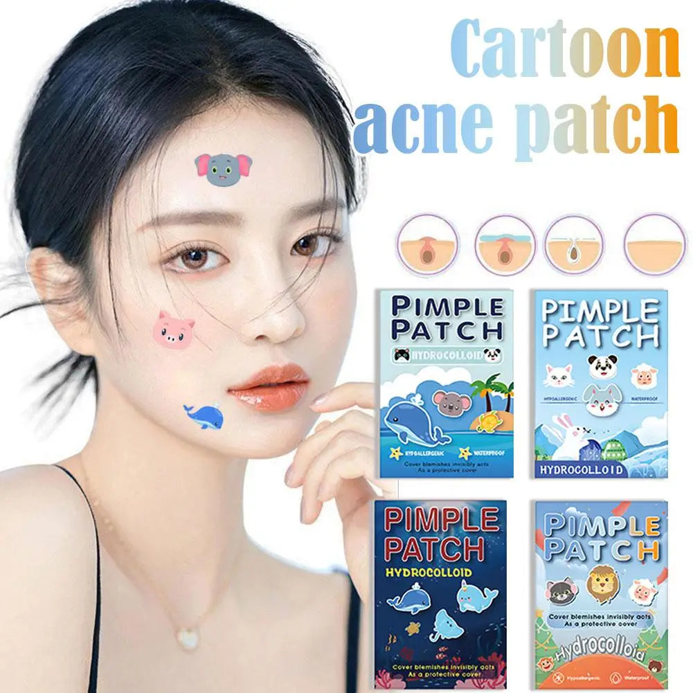 600PCS High-end Pimple Invisible Ultra-thin And Breathable Pimples Patch Cartoon Acne Patch Cute Cat Shaped Acne Dots Patches
