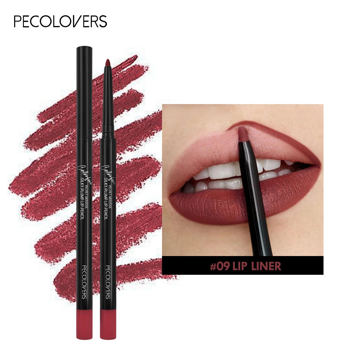 12-Color Matte Lipliner - Waterproof, Moisturizing, Long-Lasting & Non-Stick, Perfect for All Skin Types