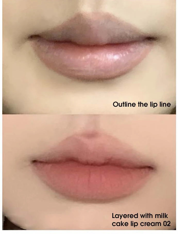 Light sweet and soft fog lipliner outlines the lip shape, lasting, not easy to fade, not take off makeup, nude pink lip liner