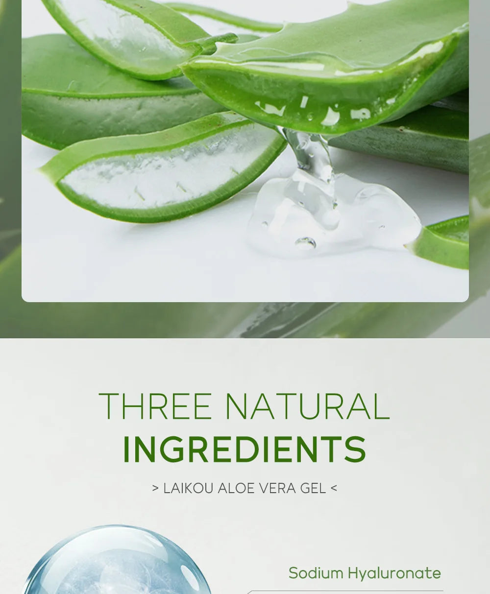 LAIKOU Aloe Vera Gel Face Cream Hyaluronic Acid Moisturizing  Refreshing and Non-sticky Cream Skin Care