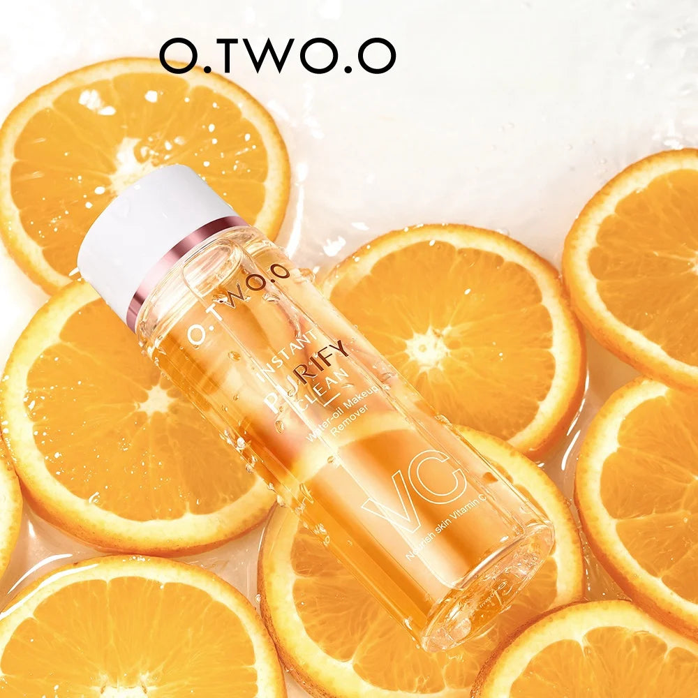 O.TWO.O Water-oil Makeup Remover VC Essense Deeply Cleanse Full Face Makeup Instant Purify Cosmetics Residual For All Skin Typle