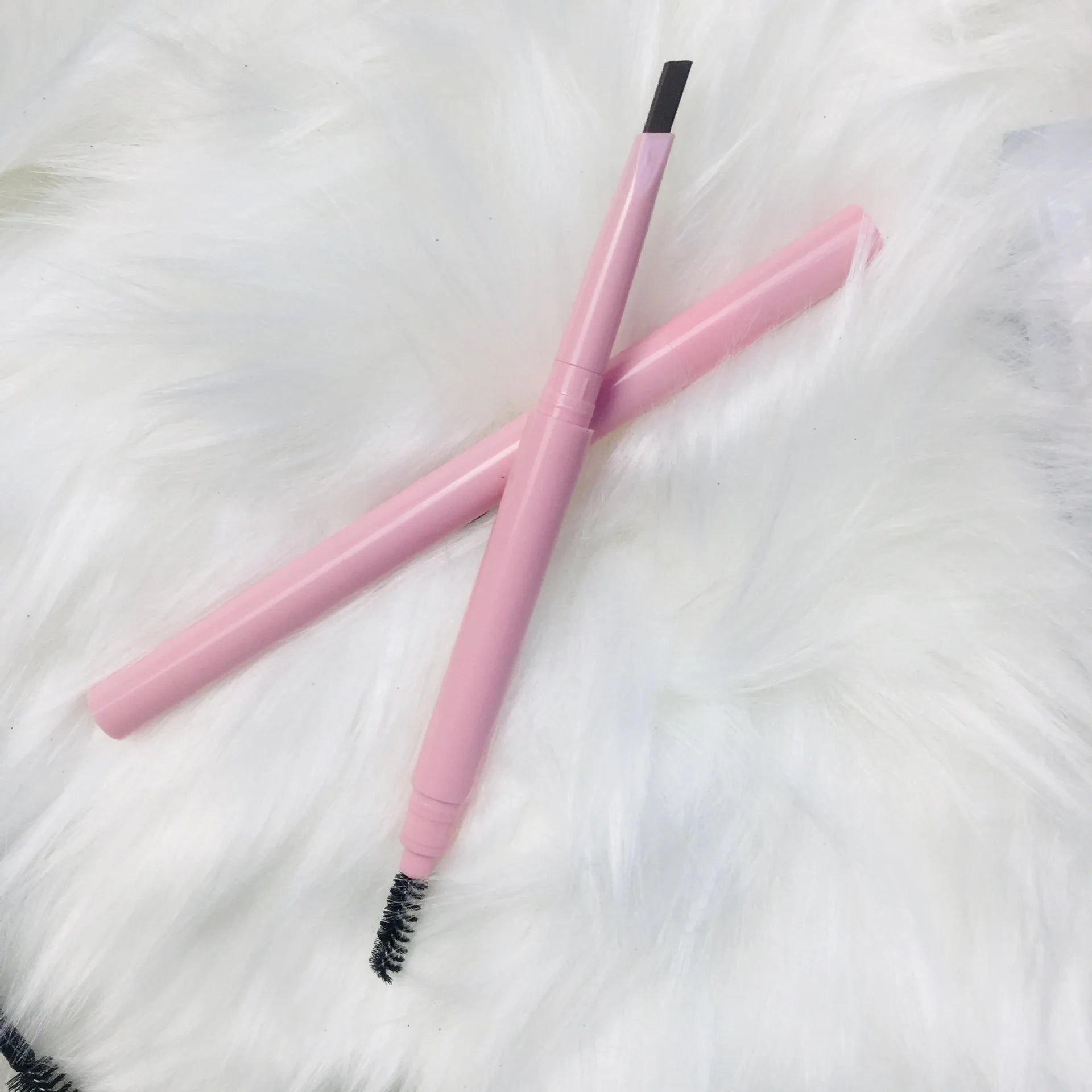 Eyebrow Pencil Waterproof Natural Long Lasting Smooth Blendable High Pigment Brow Pencil Eye Makeup Pink Box Custom Logo 10pcs