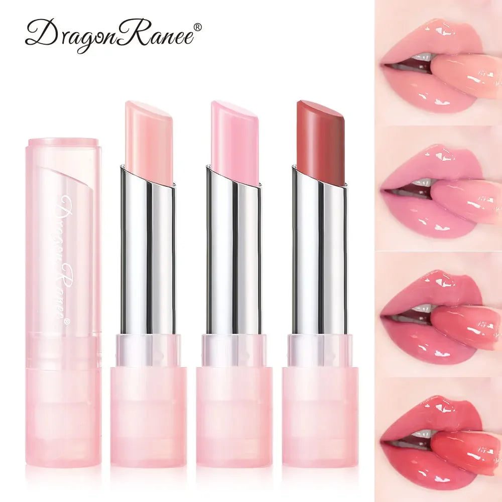 Cute Pink Moisturizing Jelly Lipstick - Temperature Change Lip Balm with Long Lasting Nourishment for Lip Care Lip Gloss