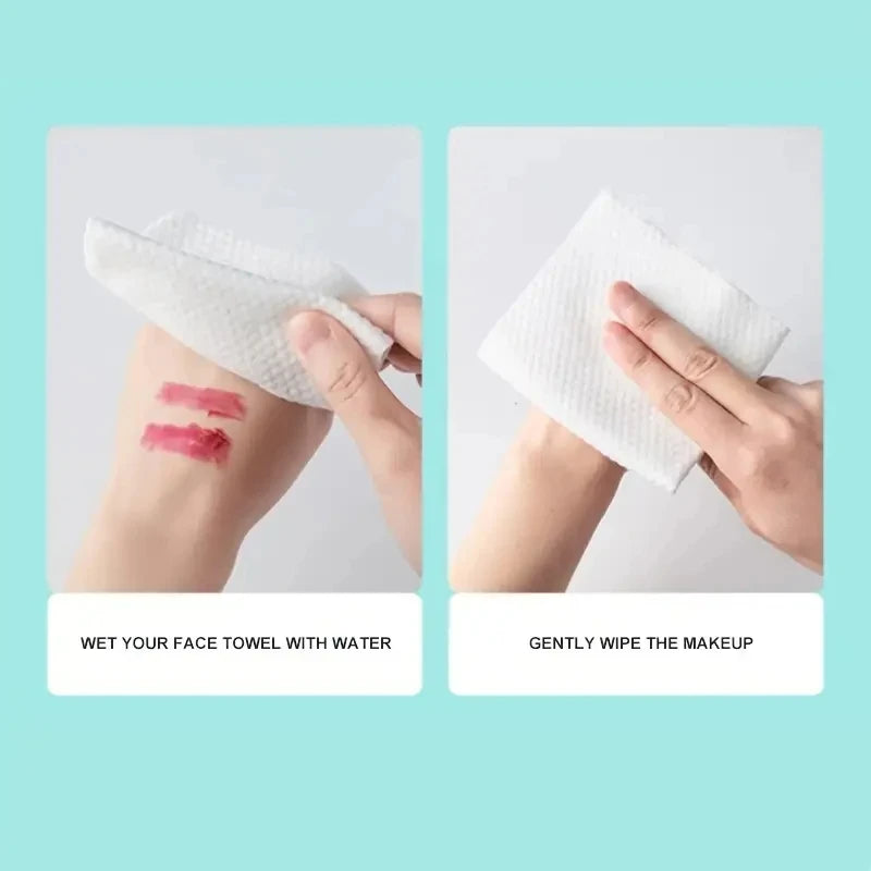 Disposable Thick 100% Cotton Face Towel Make Up Soft Removing Wipes Dry Cleanser Towelettes For Skin Care