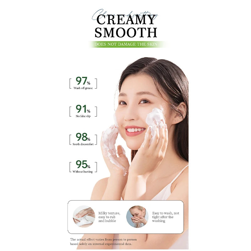 Facial Cleansing Mousse with Brush Head,Oil Control Pores Decontamination Face Cleaner,Mild Hydration Soothing Purifying Foam