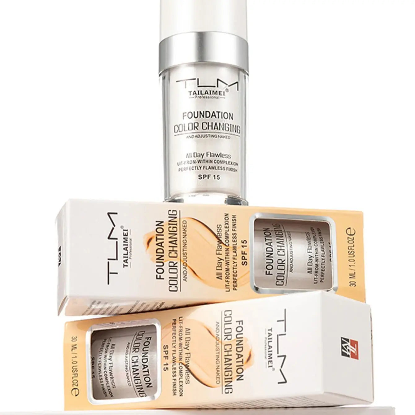 Moisturizing liquid foundation is light, thin, breathable, durable, waterproof, moisturizing, and delicate makeup