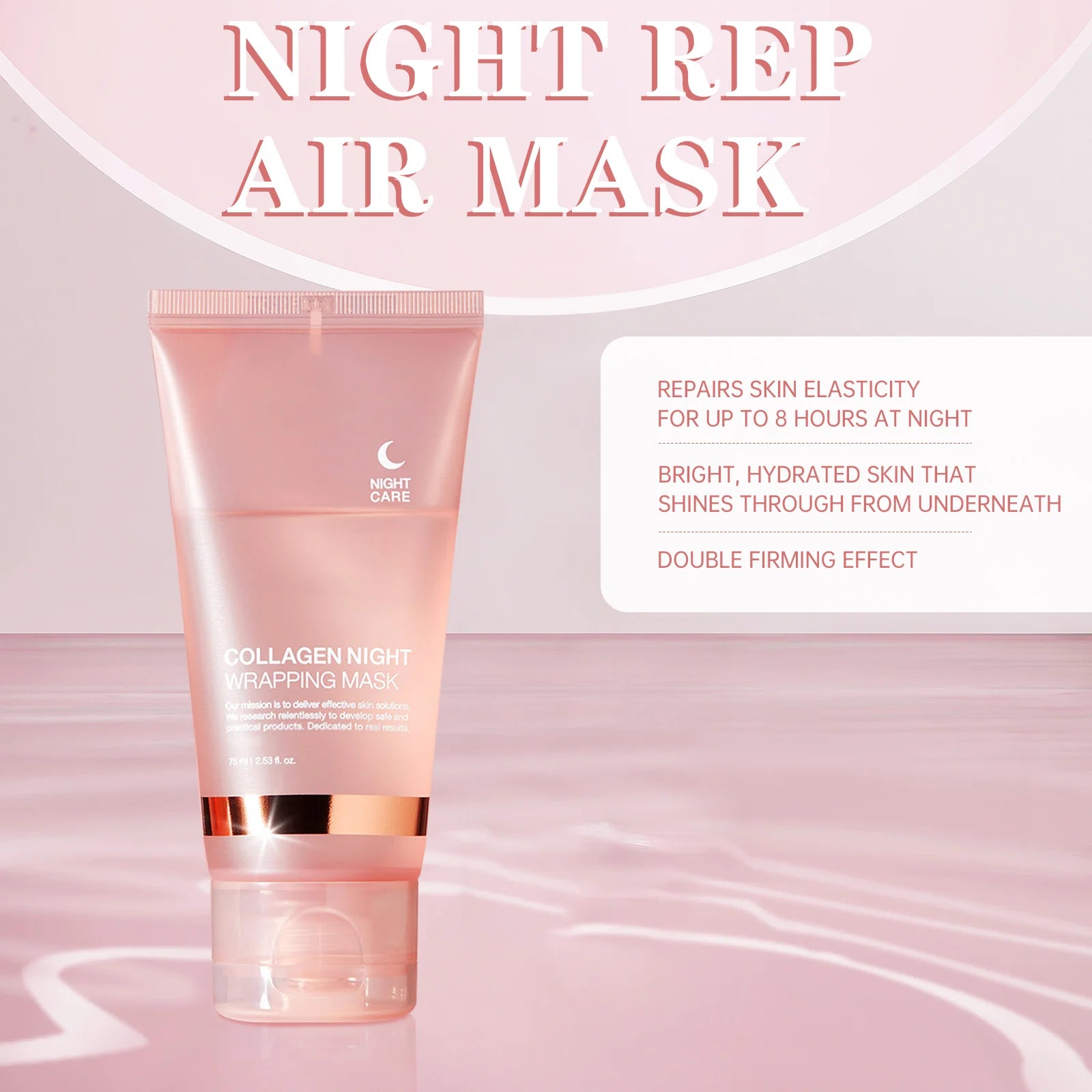 Collagen Night Wrapping MaskReduces Sagging & Dullness Hydrolyzed  Elasticity Hydration Skin Care for All Skin Types