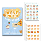 100 Patches Bear Shape Pimple Patches Colorful Hydrocolloid Pimple Healing Sticker Cute Strong Absorption Zit Patches Face Care