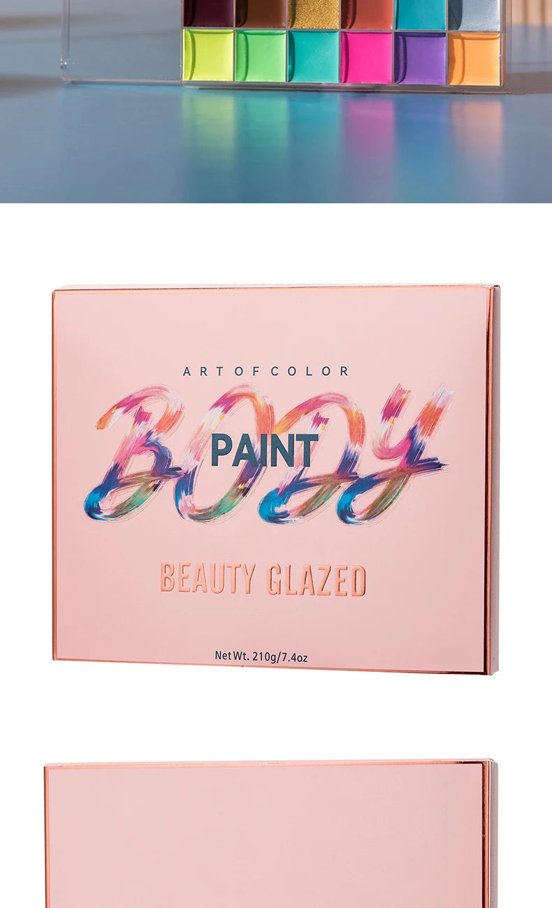 Halloween Face&Body Paint Tray,Rainbow Colorful Oil-Soluble Face Makeup Painting Palette for Festivals,Parties&Butterfly Makeup