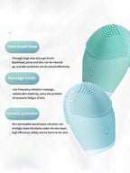 Facial Brush Acoustic Exfoliation Facial Brush Electric Facial Washer Waterproof Electric Silicone Facial Cleanser Massager