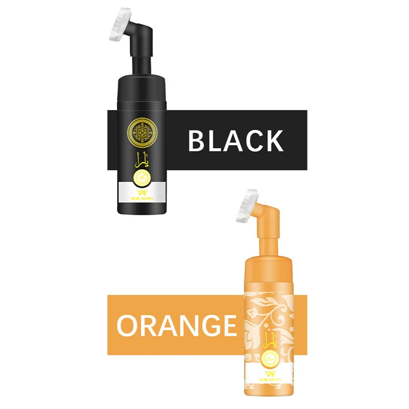 Facial Cleansing Mousse with Brush Head,Oil Control Pores Decontamination Face Cleaner,Mild Hydration Soothing Purifying Foam