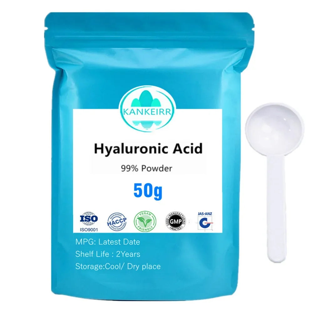 99% Hyaluronic Acid Powder, Low molecular weight ,Moisturizing and Whitening,top Cosmetic Ingredients Anti-aging Food Grade