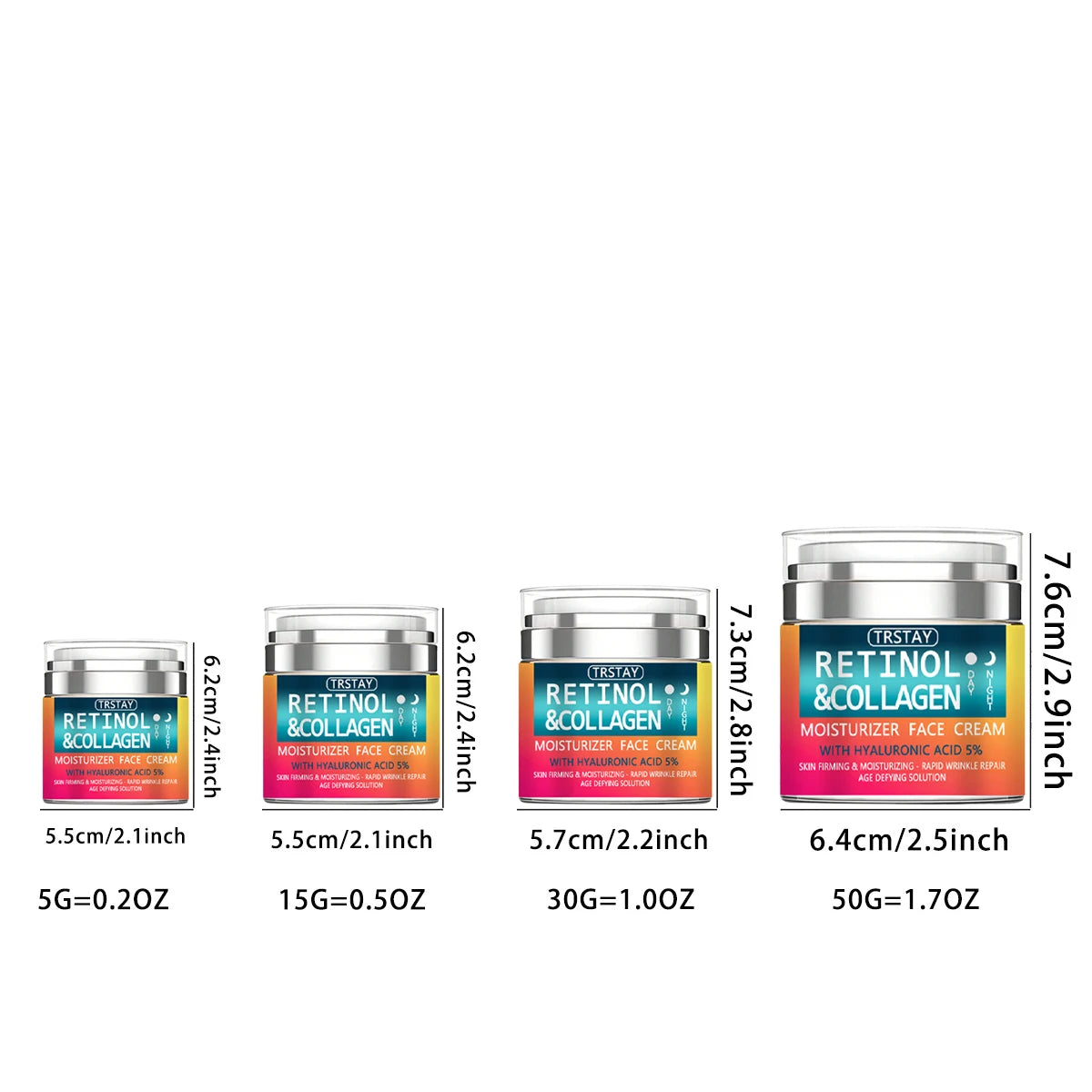 Moisturizing face cream containing 5% hyaluronic acid can firm skin, moisturize, smooth wrinkles and repair damaged skin