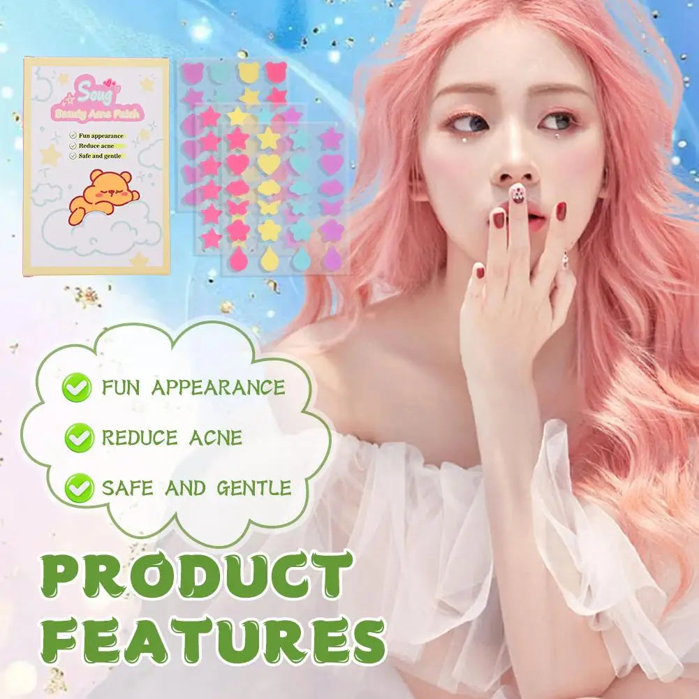 Pimple Patches For Face Colorful Invisible Hydrocolloid Acne Patches Face Spot Care Tool Beauty Beauty Skin Makeup Stickers