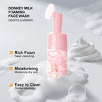 Facial Cleansing Mousse with Brush Head,Oil Control Pores Decontamination Face Cleaner,Mild Hydration Soothing Purifying Foam