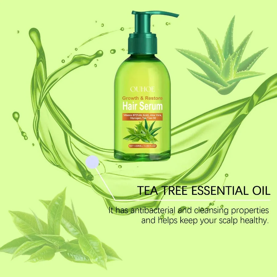 OUHOE Hair Care Tea Tree Essential Oil Improves Dry Split Ends And Nourishes Hair LeaveIn Essential Oil